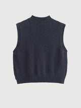 Vest Knit Dark Blue for Women | PEOPLE WEAR ORGANIC