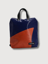 Backpack F201 Pete Dark Blue & Orange In Used Truck Tarps | Freitag