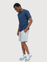 T-shirt da uomo con taschino sul petto, blu notte, in cotone | Mazine