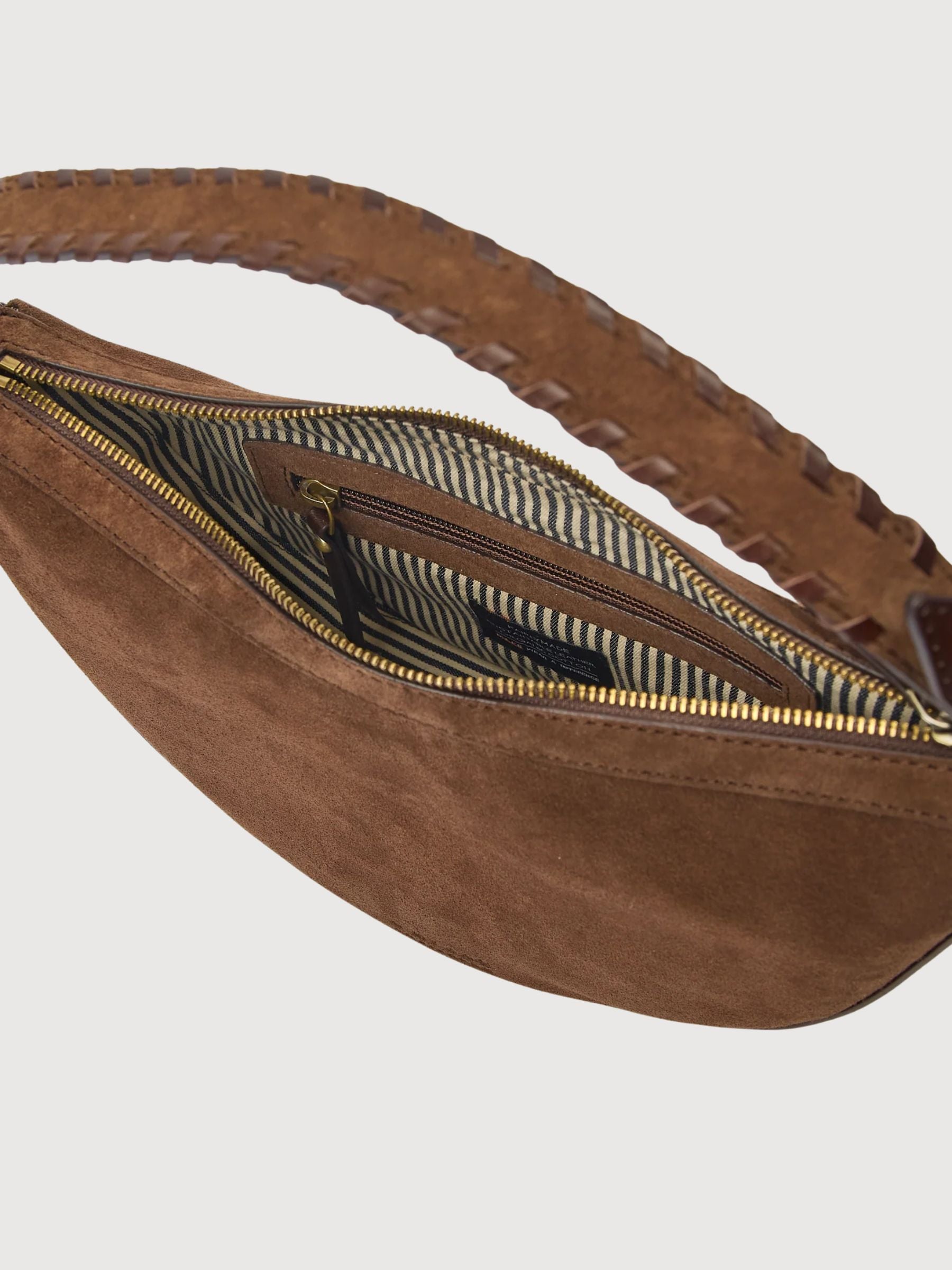 Shoulder Strap Leo Chocolate Suede | O MY BAG