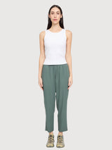 Pantaloni a gamba dritta in viscosa da donna | Mazine