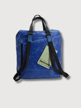 Backpack F201 Pete Blue Geometric Print In Used Truck Tarps | Freitag