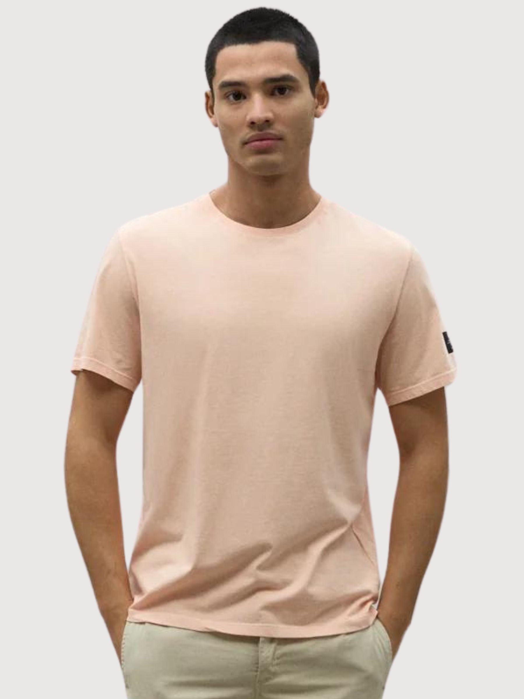 T-Shirt Vent arancione in cotone riciclato | Ecoalf