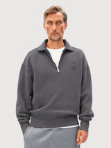 Sweatshirt Zip Troyer Grey Man | Armedangels