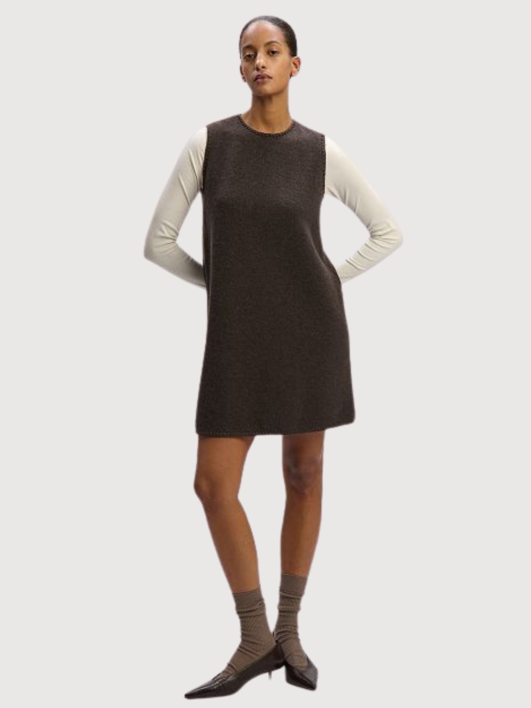 Dress Uliane Cafe Cotton/Wool Woman | Stapf