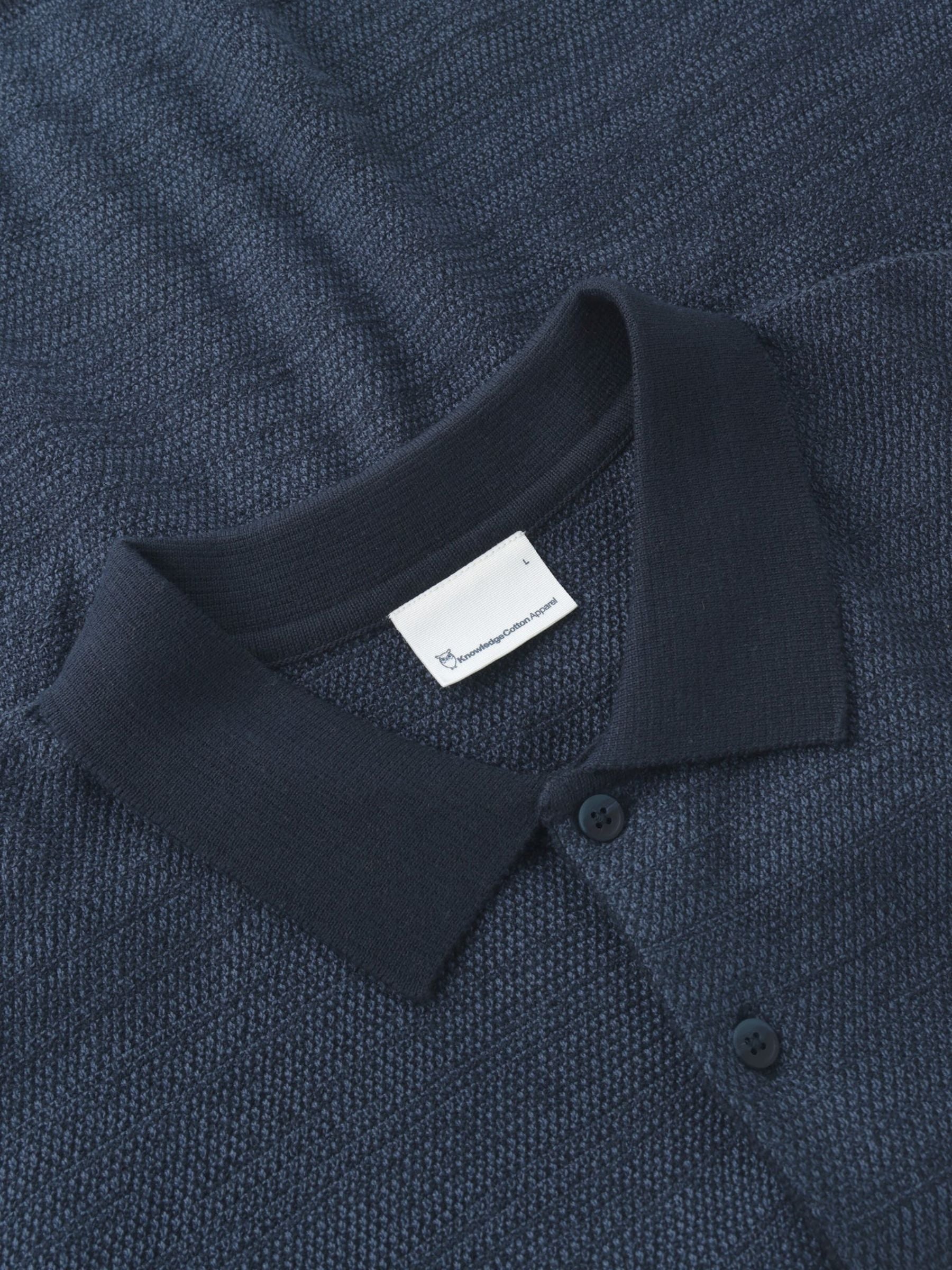 Knitted Polo Organic Cotton Night Sky | Knowledge Cotton