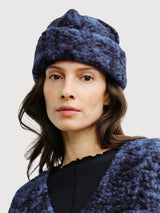 Organic Wool-Blend Toque Blue Melange | Rotholz