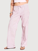Mid Rise Loose Pants Cetos Light Orchid Gestreift | Jan e June