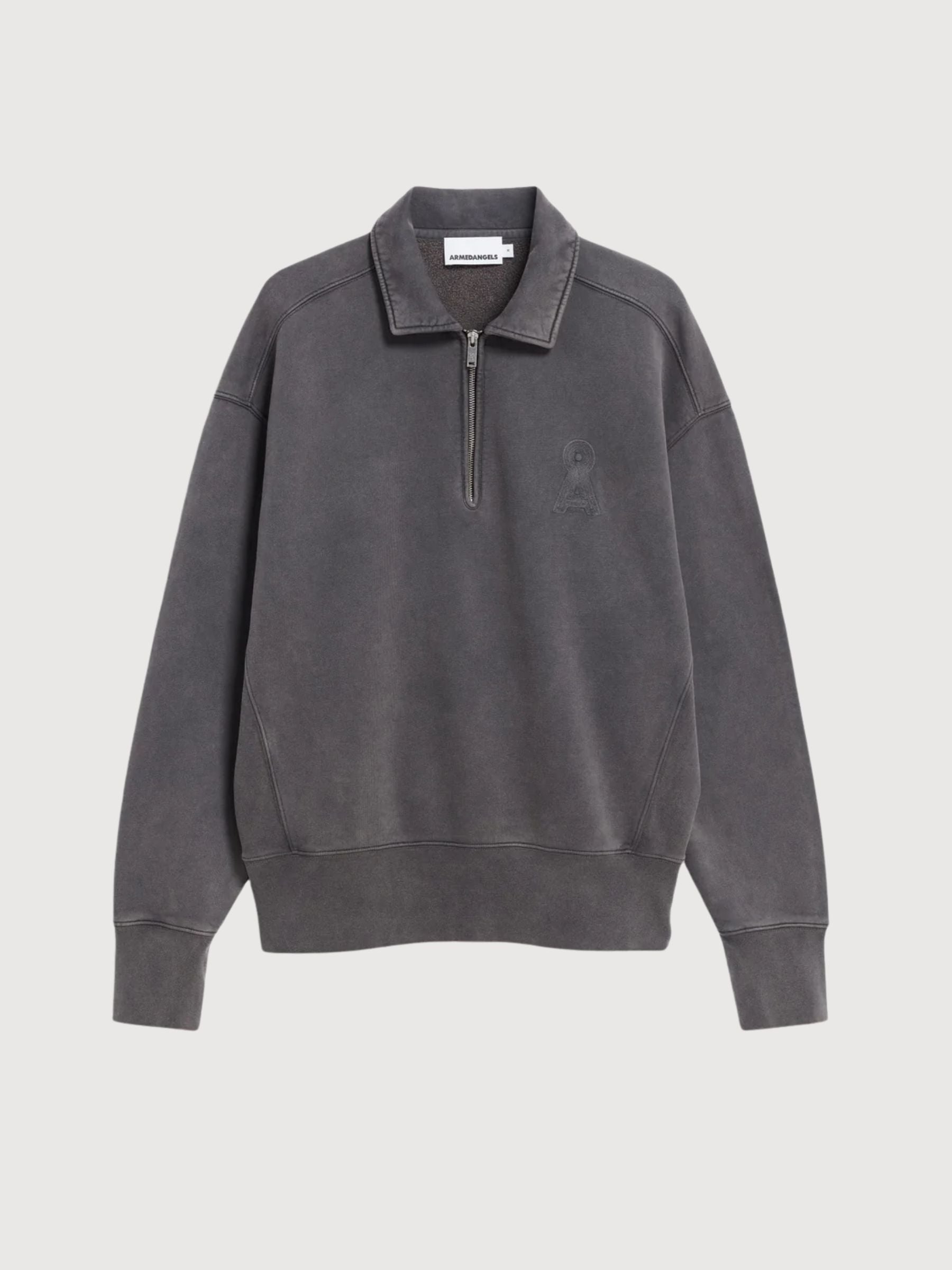 Sweatshirt mit Reißverschluss, Troyer Grau, Herren | Armedangels