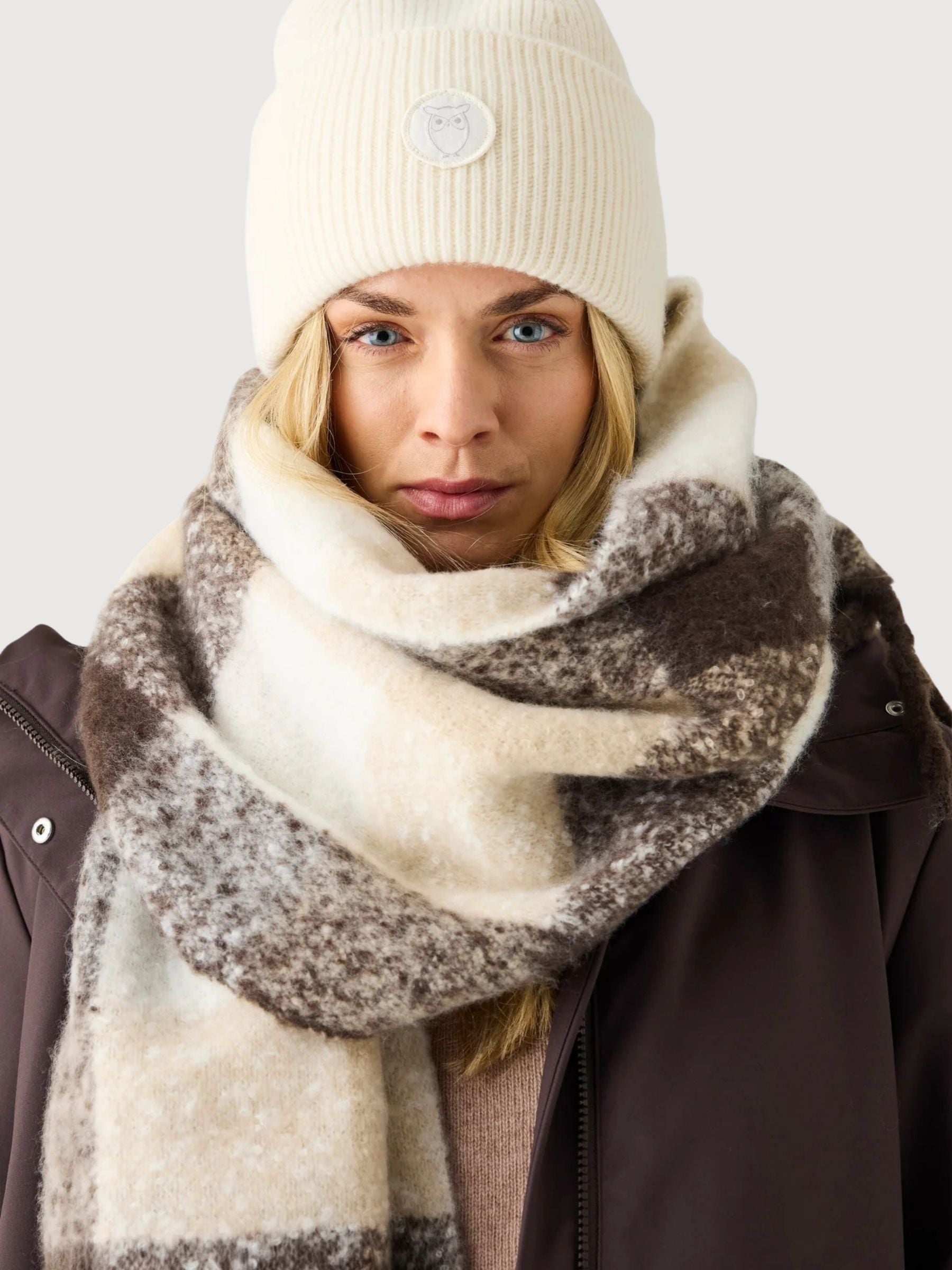 Wool Beanie Egret | KNOWLEDGE COTTON APPAREL