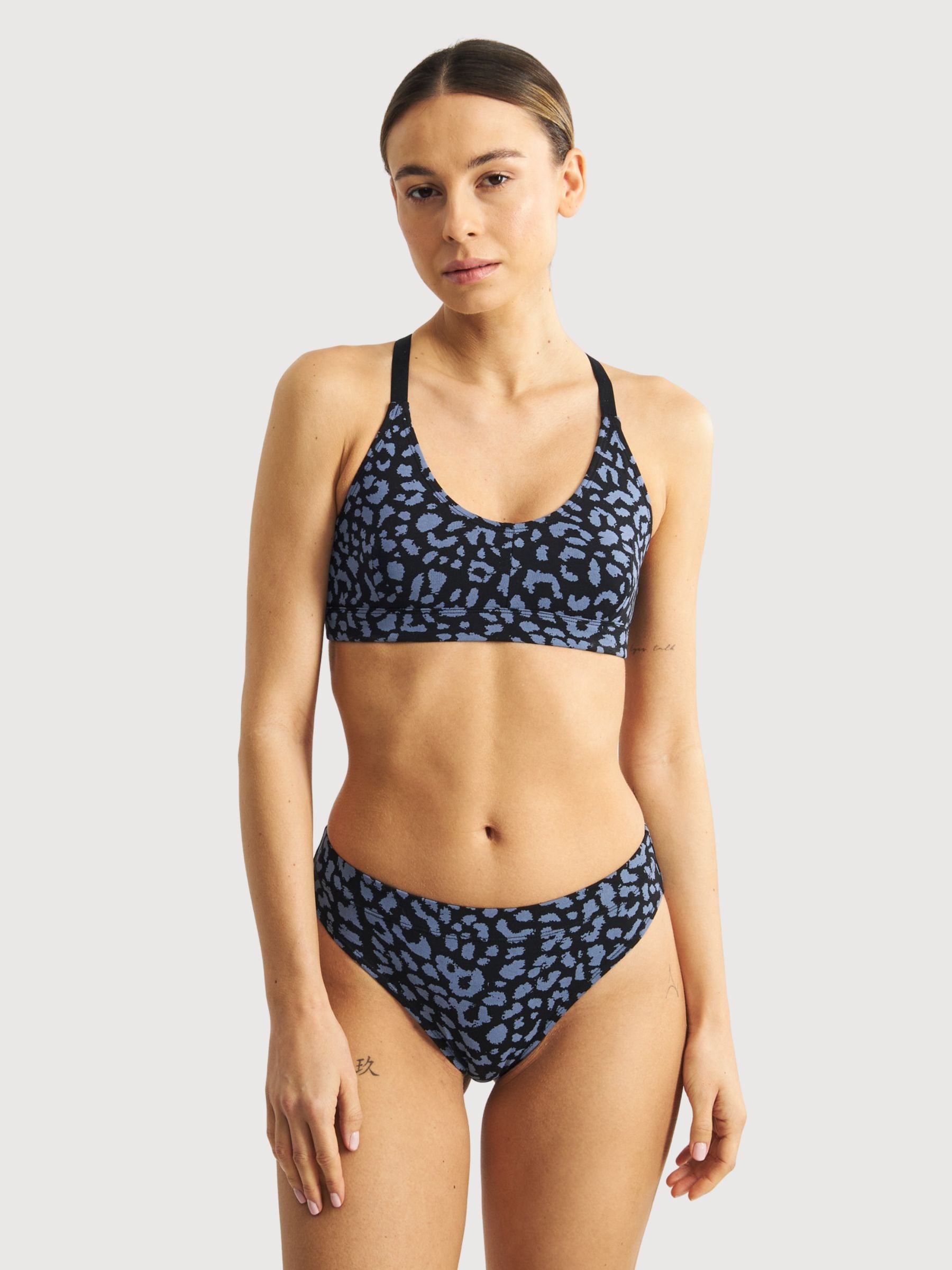 Weicher Bra Junsele Leopard Steel Blau | Dedicated