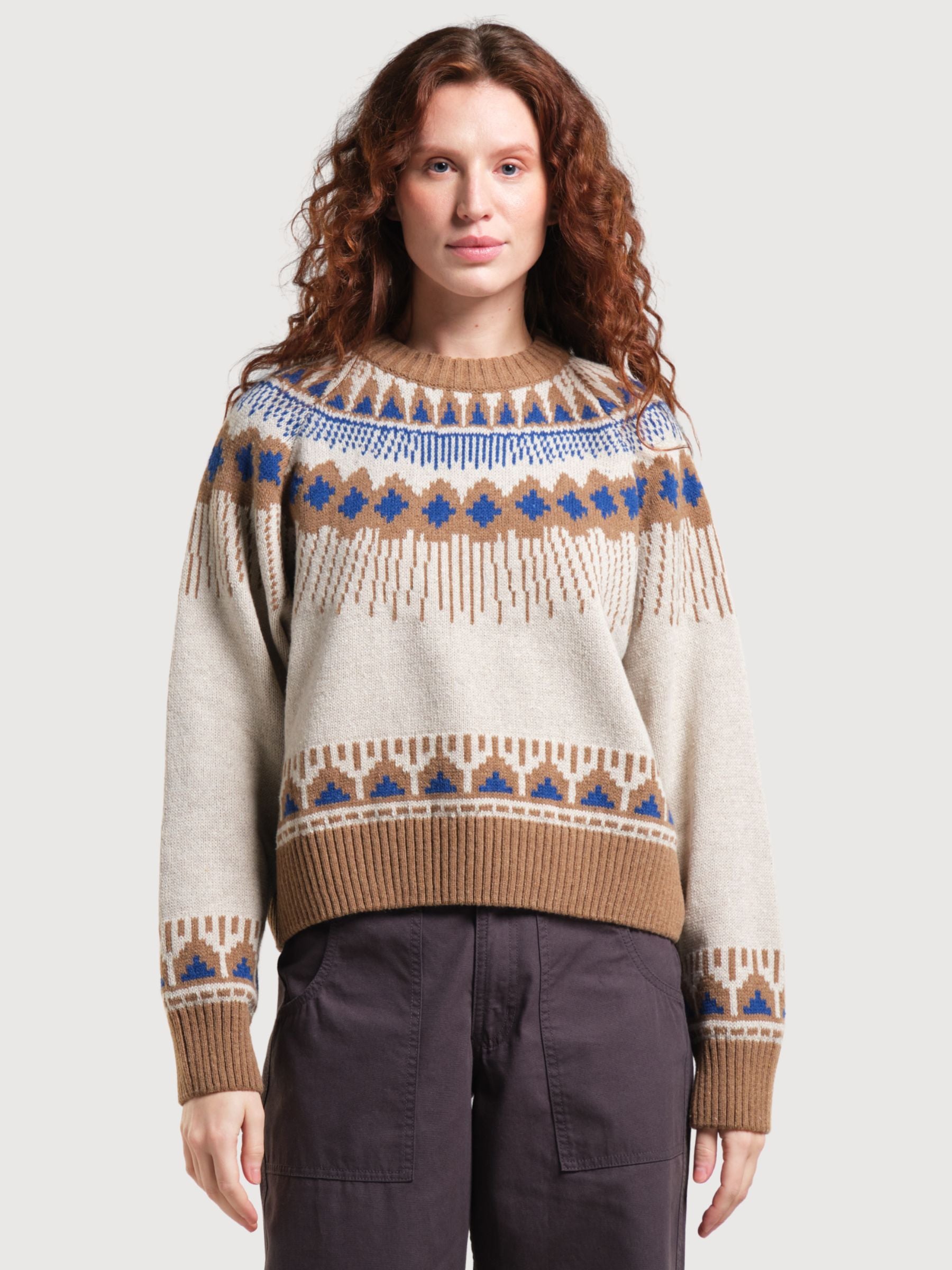 Pullover Senja Fair Isle Pearl White | Dedicated