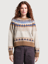 Sweater Senja Fair Isle Pearl White | Dedicated