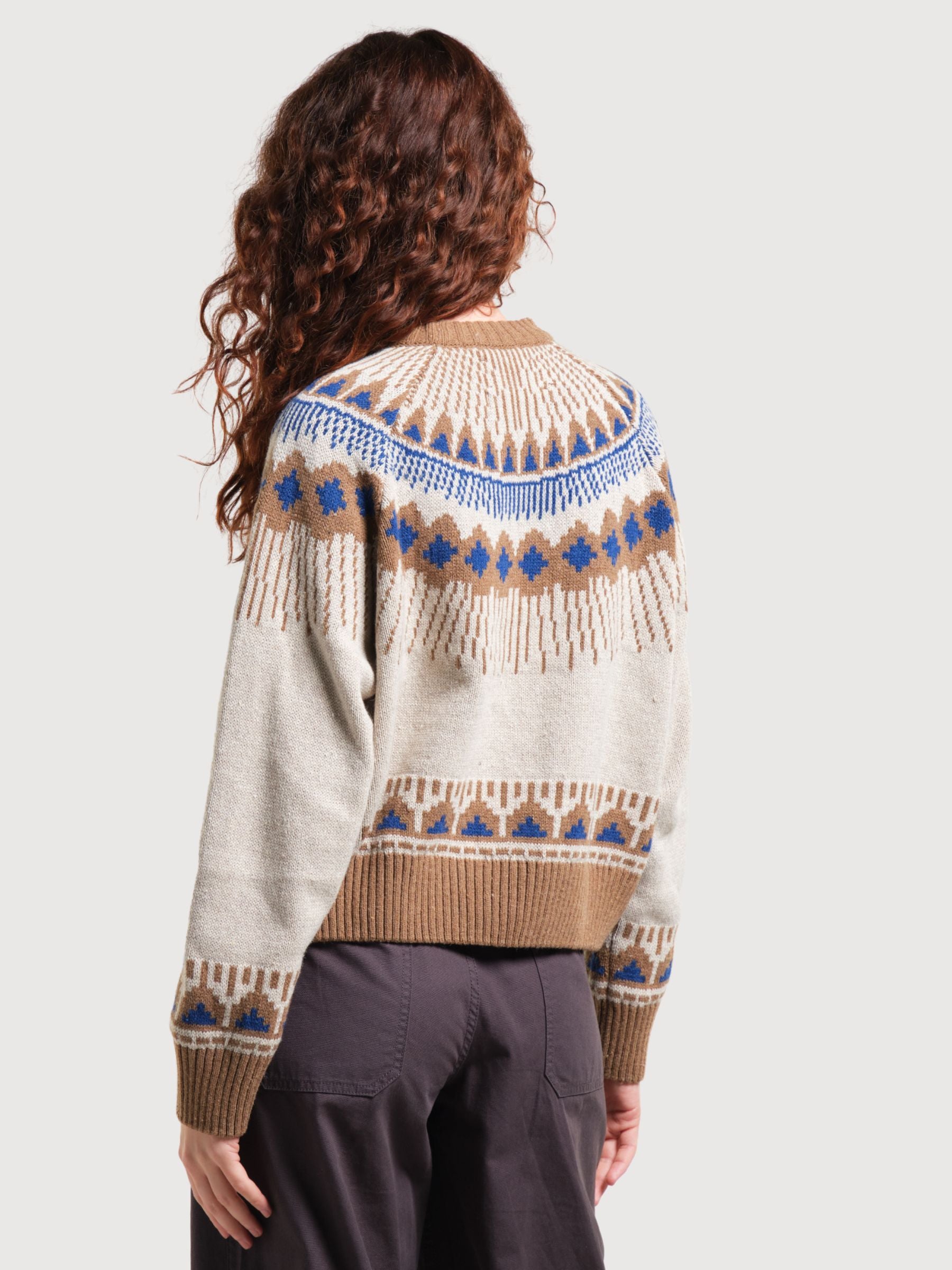 Pullover Senja Fair Isle Pearl White | Dedicated