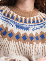 Sweater Senja Fair Isle Pearl White | Dedicated