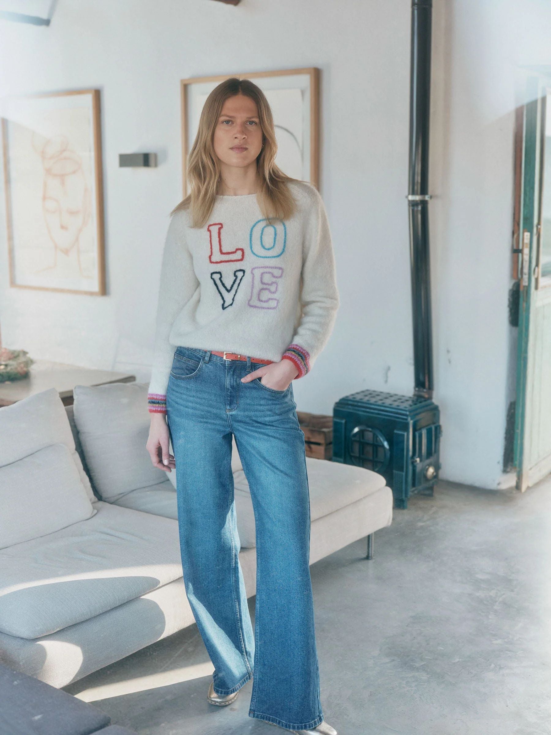 Jeans Marlene Blue Organic Cotton Woman | Lanius