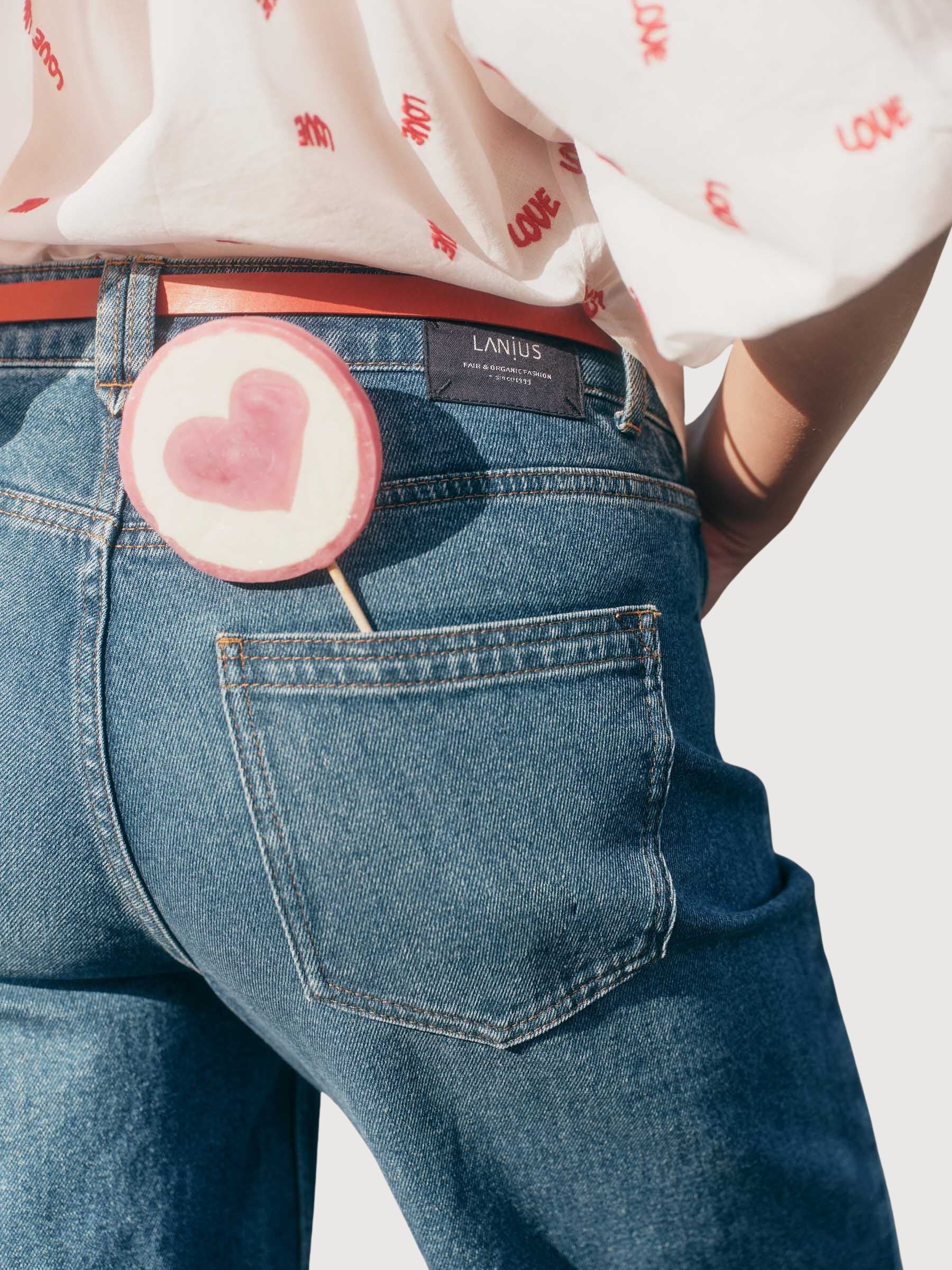 Jeans Marlene Blue Organic Cotton Woman | Lanius