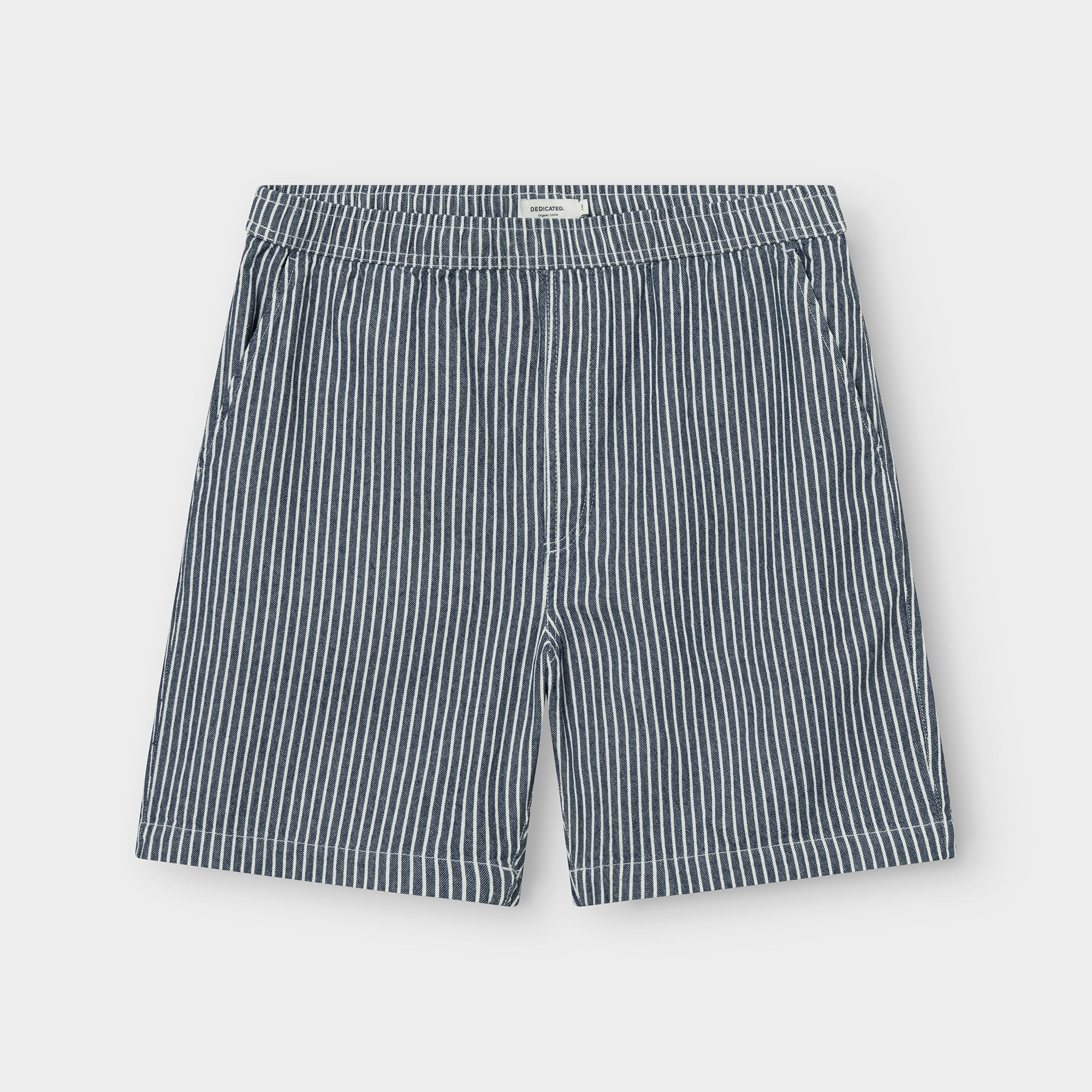 Shorts Vejle Work Stripe Blue Cotton | Dedicated