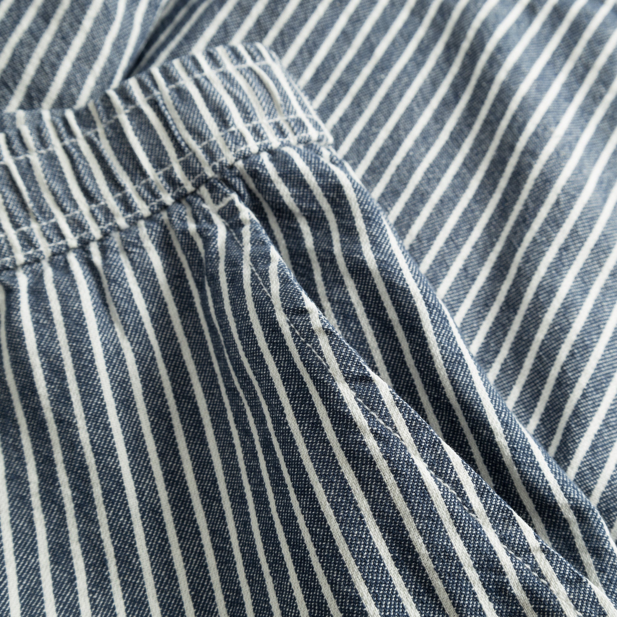 Shorts Vejle Work Stripe Blue Cotton | Dedicated