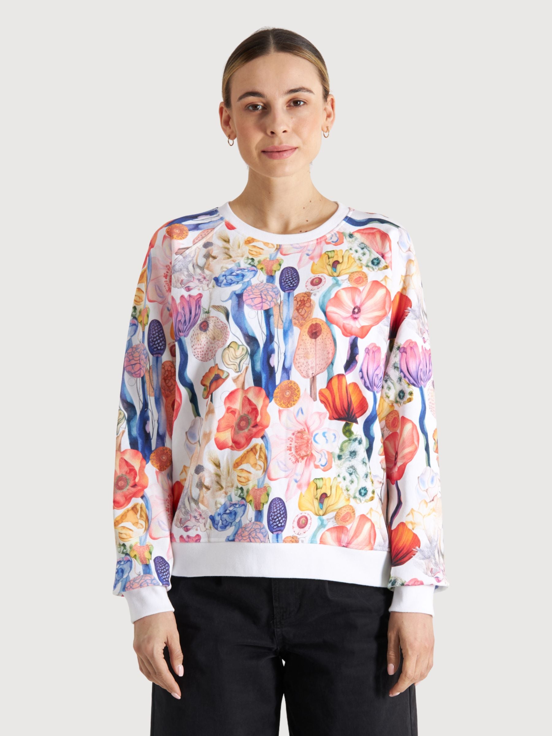Sweatshirt Ystad Fantasy Flowers Damen | Dedicated