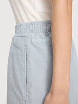 Pantaloncini da donna in velluto a coste, cotone, blu perla | Mazine