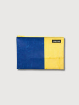 Pouch F07 Chuck Blue & Yellow In Used Truck Tarps | Freitag