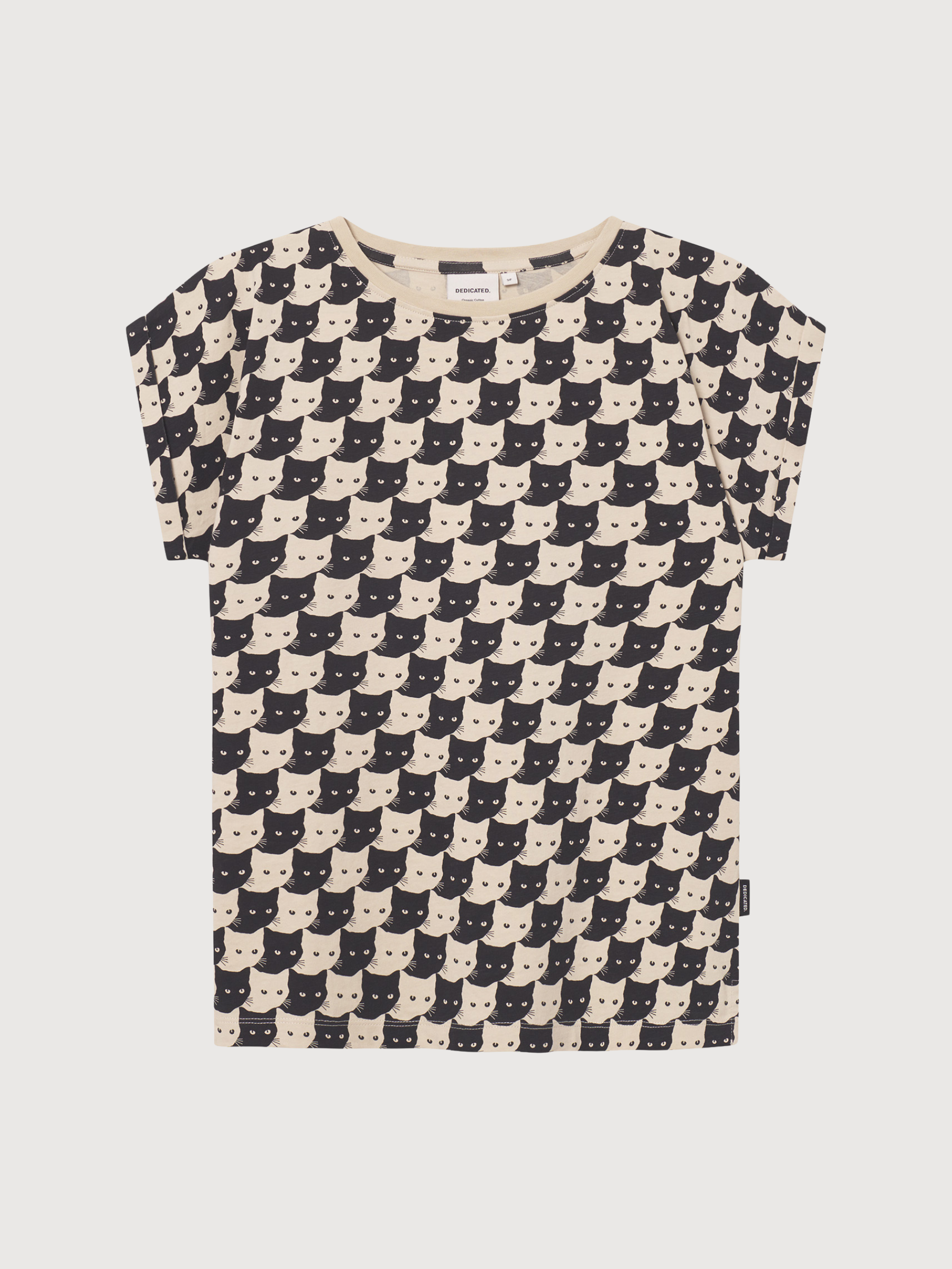 Visby T-Shirt Pepita Cats Bio-Baumwolle | Dedicated