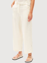 Trousers Caarnus Lino White LENZING™ ECOVERO™ Viscose | Armedangels