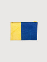 Pouch F07 Chuck Blue & Yellow In Used Truck Tarps | Freitag