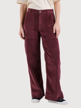 Curdroy Trousers Vara Dark Red | Dedicated