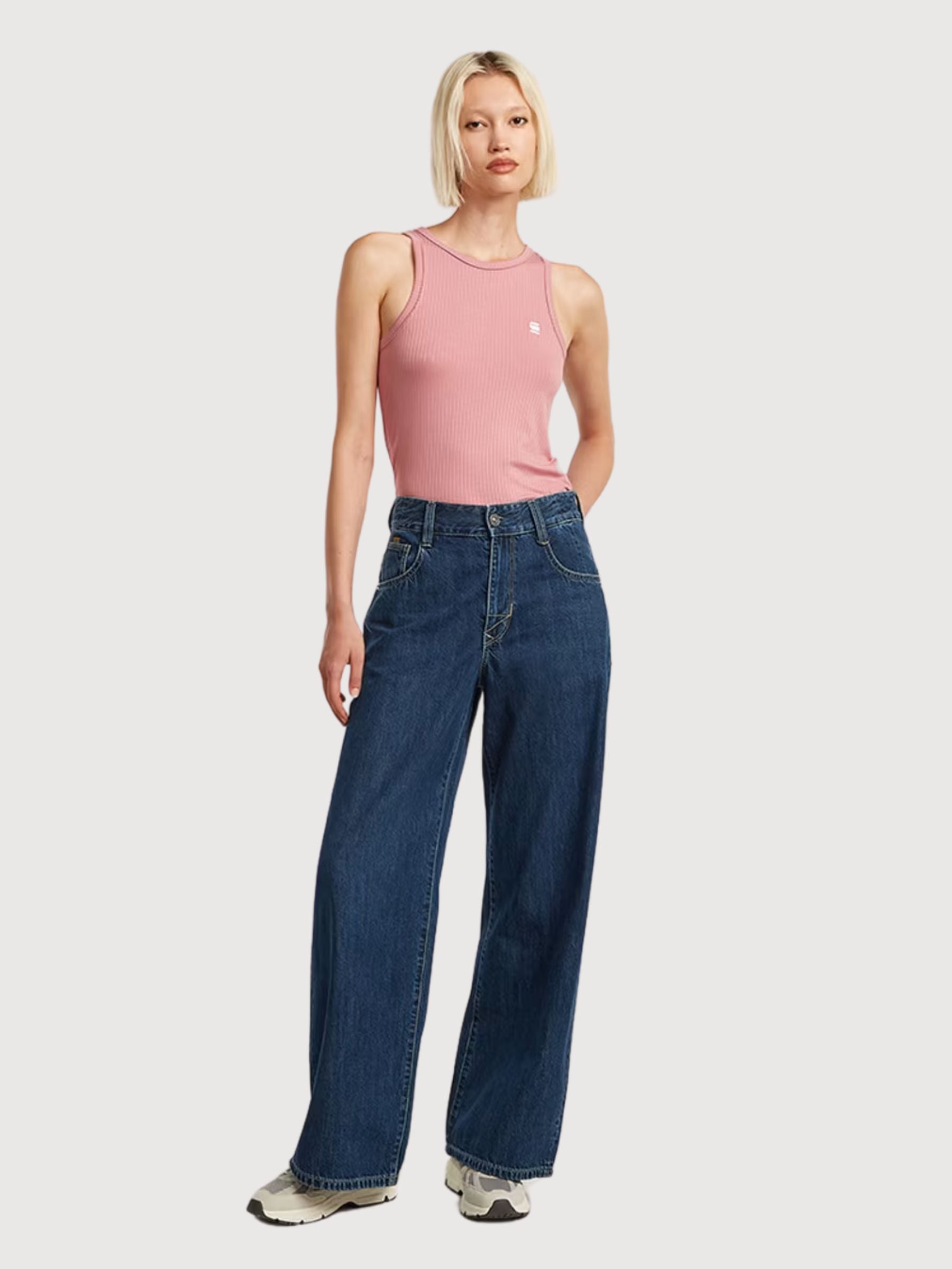 Jeans Skater High Loose Blue Woman Cotton | G-Star