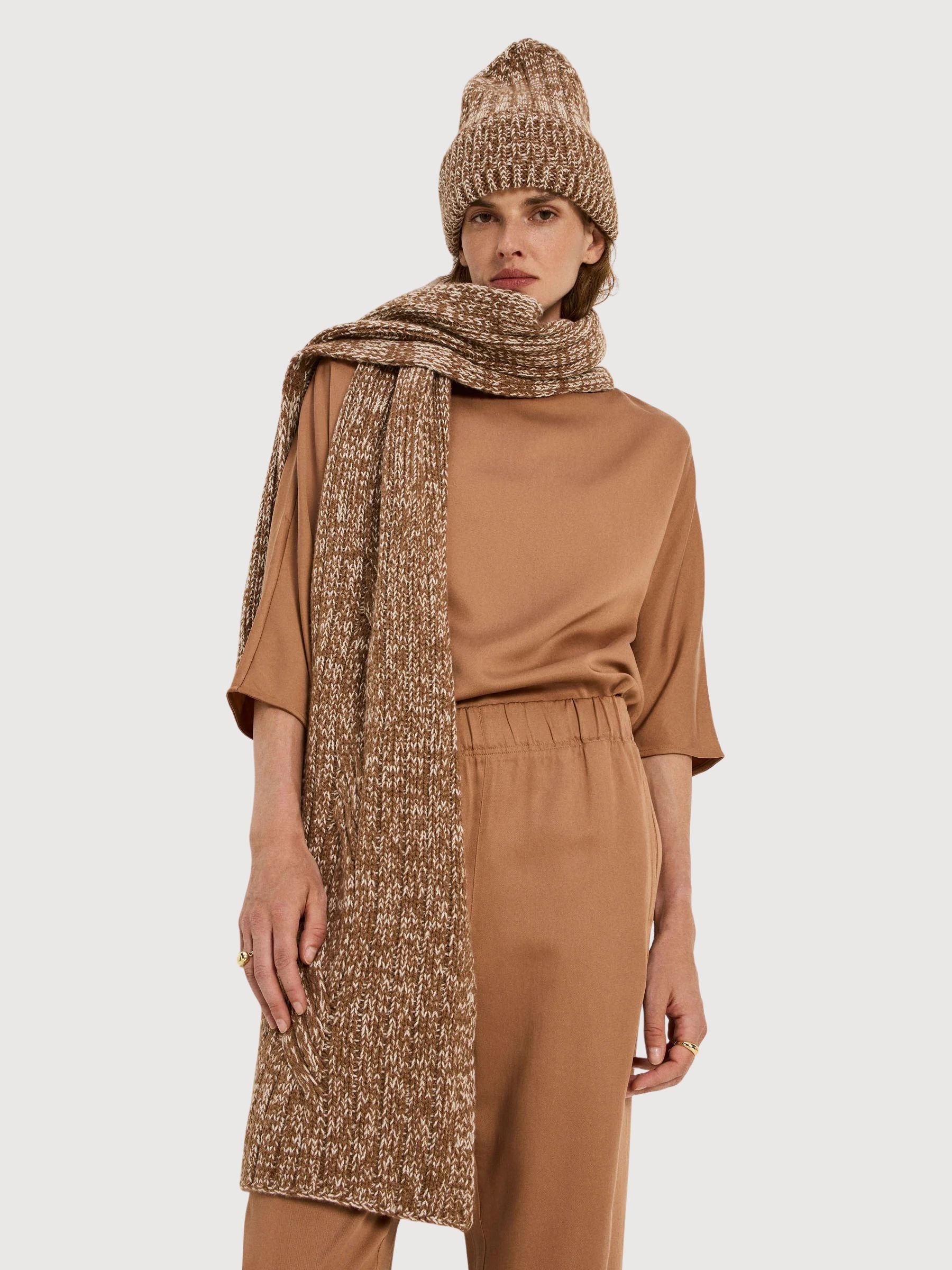 Scarf Knitted Brown Unisex | Lanius