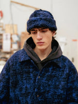 Organic Wool-Blend Toque Blue Melange | Rotholz