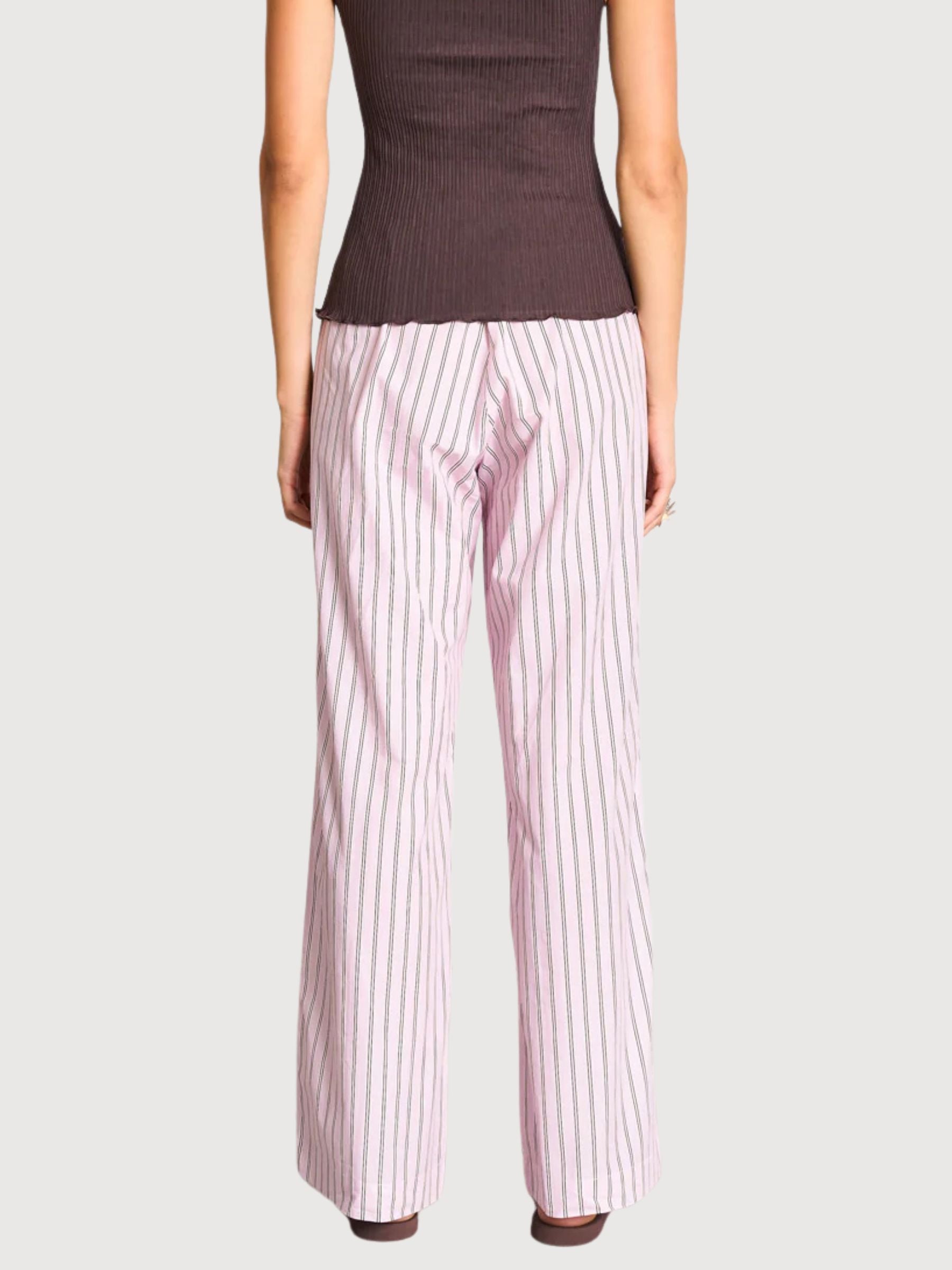 Mid Rise Loose Pants Cetos Light Orchid Gestreift | Jan e June