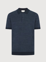 Knitted Polo Organic Cotton Night Sky | Knowledge Cotton