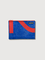 Pouch F07 Chuck Blue & Red-Stripe In Used Truck Tarps | Freitag