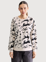 Sweater Ystad White and Black | Dedicated