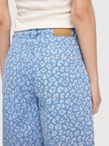 Jeans Printed Barrel Leg Woman Light Blue | Mazine