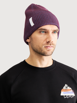 Beanie Narvik Dunkelrot und Blau | Dedicated