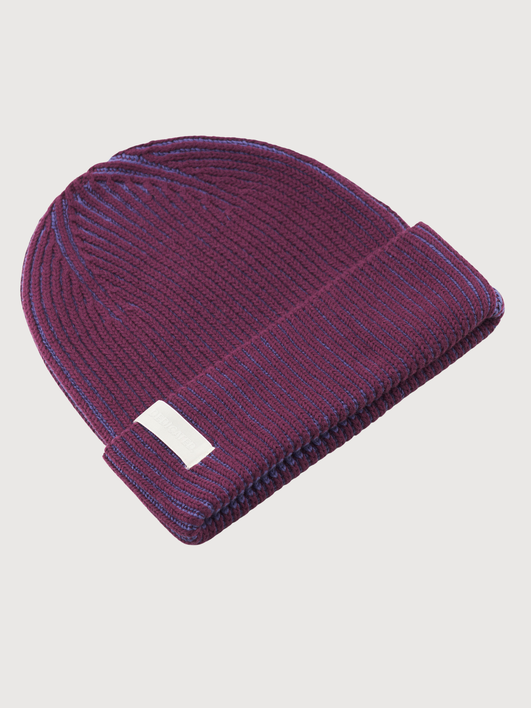 Beanie Narvik Dunkelrot und Blau | Dedicated