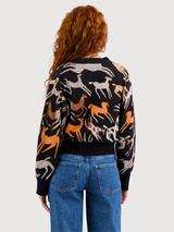 Cardigan Kanan Horses Jacquard  Woman| Dedicated
