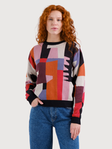 Sweater Arendal Abstract Multicolor Organic Cotton | Dedicated