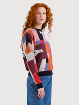 Sweater Arendal Abstract Multicolor Organic Cotton | Dedicated