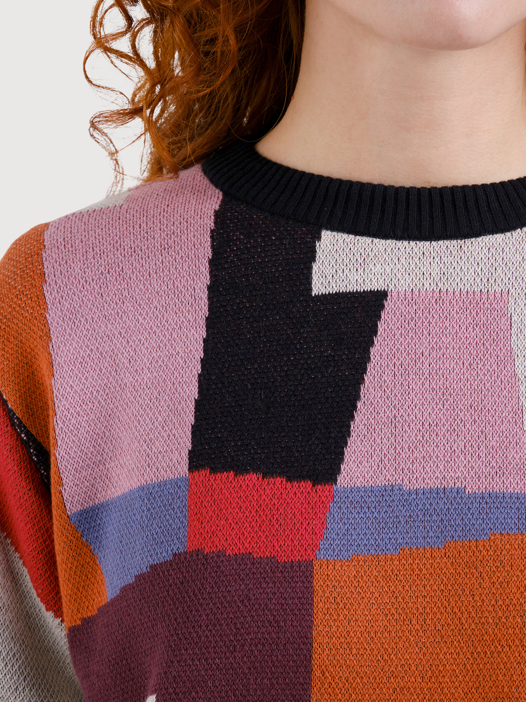 Pullover Arendal Abstrakt Multicolor Bio-Baumwolle | Dedicated