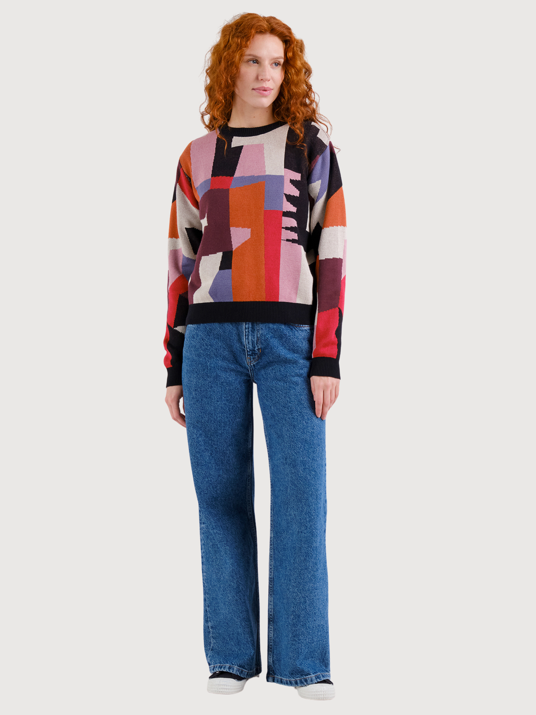 Pullover Arendal Abstrakt Multicolor Bio-Baumwolle | Dedicated