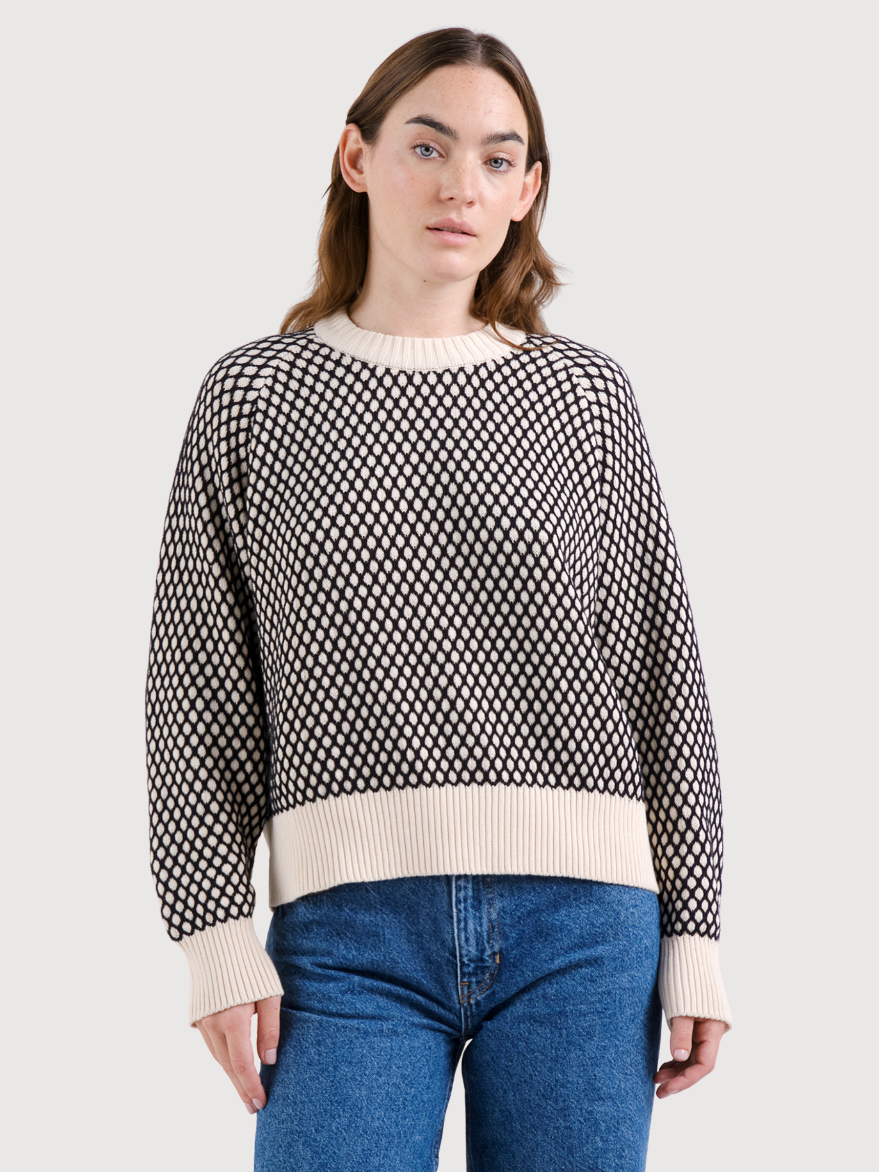 Bubble Pullover Husie Schwarz und Weiß | Dedicated