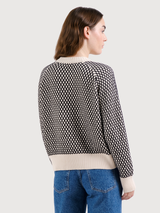 Pullover Bubble Husie nero e bianco | Dedicato