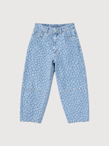 Jeans da donna a gamba dritta con stampa, colore azzurro chiaro | Mazine