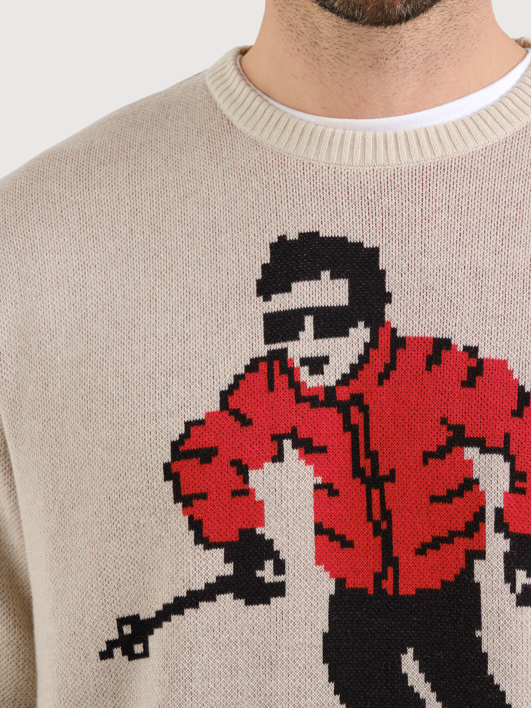 Pullover Mora Jacquard-Skifahrermotiv Mann | Dedicated