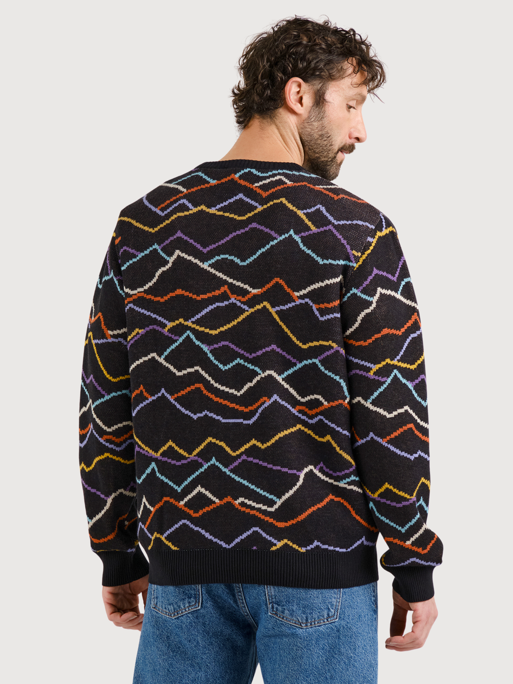 Pullover im Jacquard-Strick Mora Mountain Schwarz | Dedicated